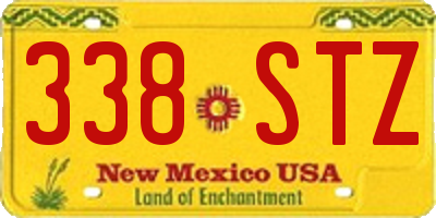 NM license plate 338STZ