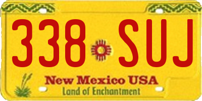 NM license plate 338SUJ
