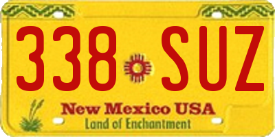 NM license plate 338SUZ