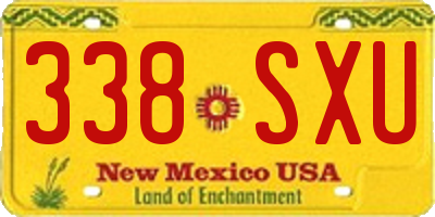 NM license plate 338SXU