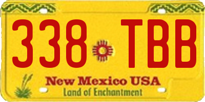 NM license plate 338TBB