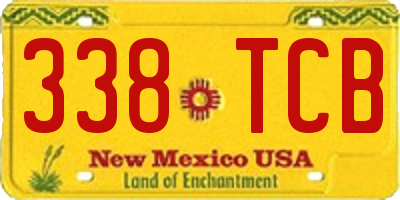 NM license plate 338TCB