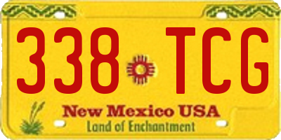 NM license plate 338TCG