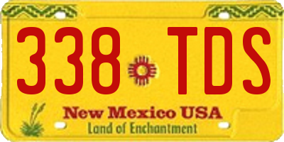 NM license plate 338TDS