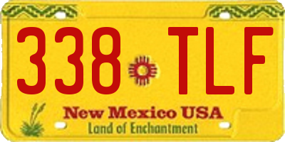 NM license plate 338TLF