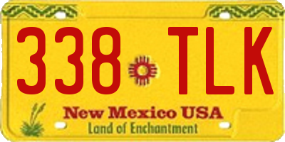 NM license plate 338TLK