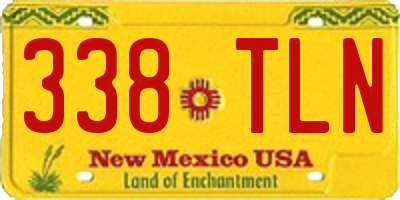 NM license plate 338TLN
