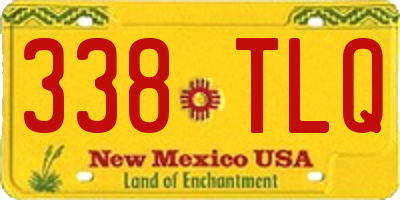NM license plate 338TLQ
