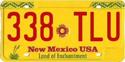 NM license plate 338TLU