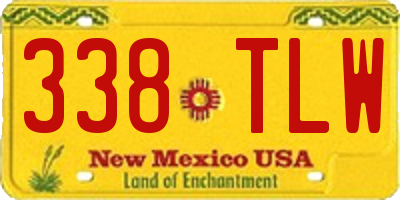 NM license plate 338TLW