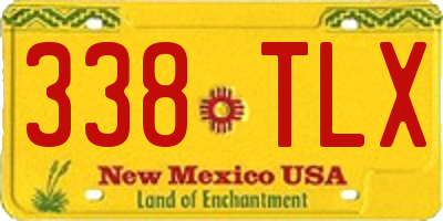 NM license plate 338TLX