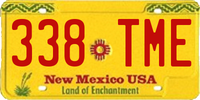NM license plate 338TME