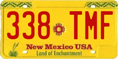 NM license plate 338TMF
