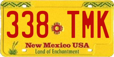 NM license plate 338TMK