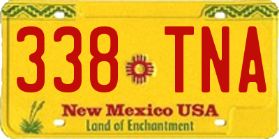 NM license plate 338TNA
