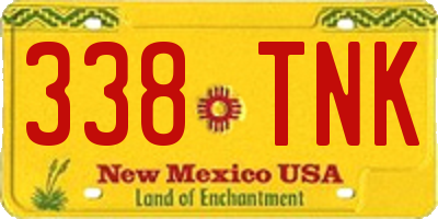 NM license plate 338TNK