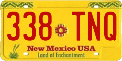 NM license plate 338TNQ