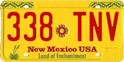NM license plate 338TNV
