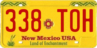 NM license plate 338TOH