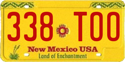 NM license plate 338TOO