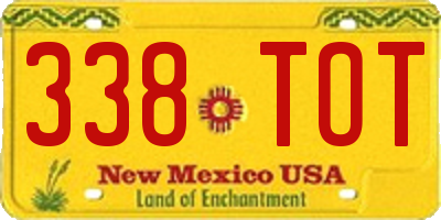 NM license plate 338TOT