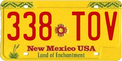 NM license plate 338TOV