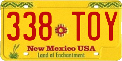 NM license plate 338TOY