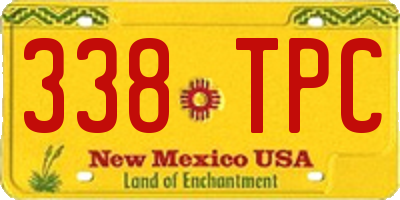 NM license plate 338TPC