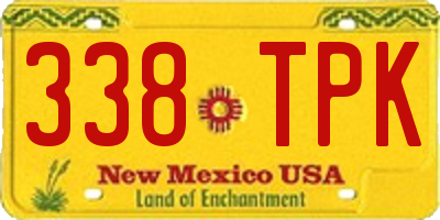 NM license plate 338TPK