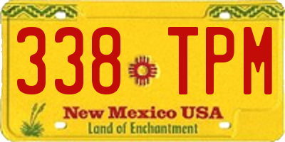 NM license plate 338TPM