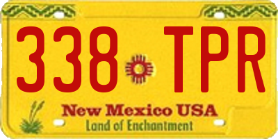 NM license plate 338TPR