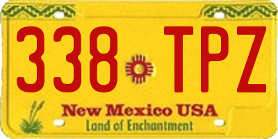 NM license plate 338TPZ