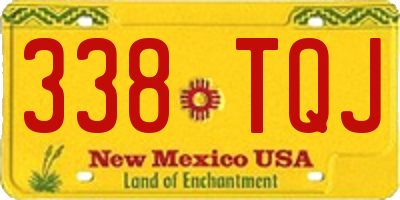 NM license plate 338TQJ