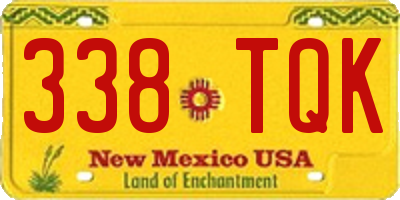 NM license plate 338TQK