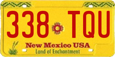 NM license plate 338TQU