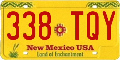 NM license plate 338TQY