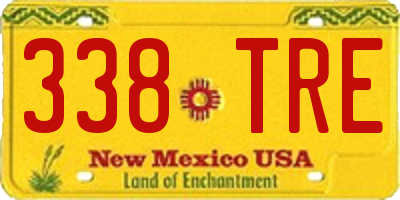NM license plate 338TRE