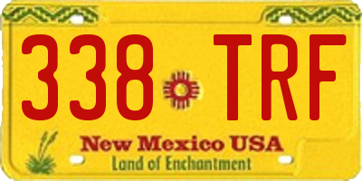 NM license plate 338TRF