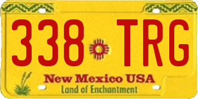 NM license plate 338TRG