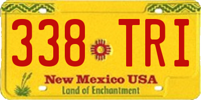 NM license plate 338TRI