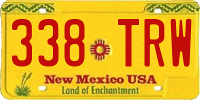NM license plate 338TRW