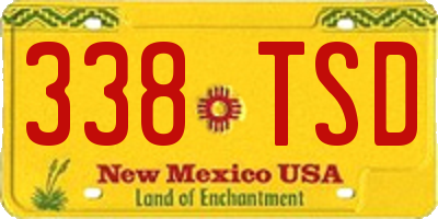 NM license plate 338TSD