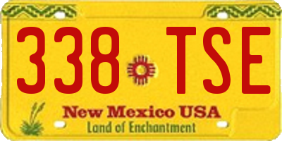 NM license plate 338TSE