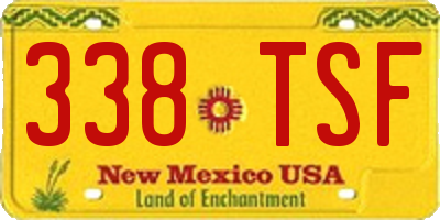 NM license plate 338TSF