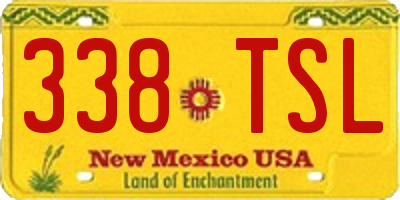 NM license plate 338TSL