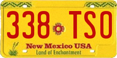 NM license plate 338TSO