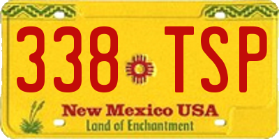 NM license plate 338TSP