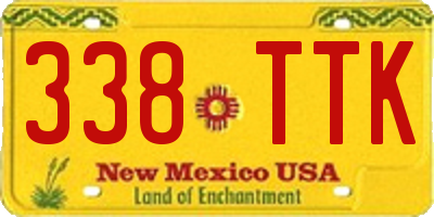 NM license plate 338TTK