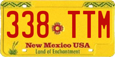 NM license plate 338TTM