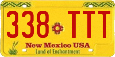 NM license plate 338TTT